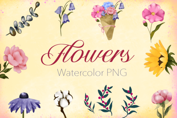 Download Flowers Watercolor PNG Free - Flowers Collection