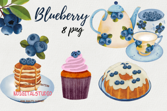 Download Watercolor Blueberry Clipart - Blueberry clipart Collection