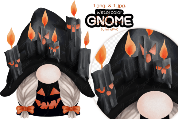 Download HALLOWEEN GNOME Watercolor - Gnome watercolor Collection