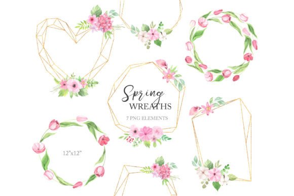 Download Watercolor Pink Flowers Fames PNG - Flowers Collection
