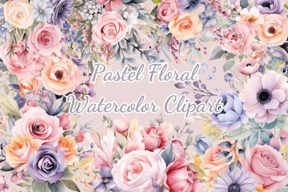 Download Pastel Flowers Watercolor Clipart - Flowers Collection