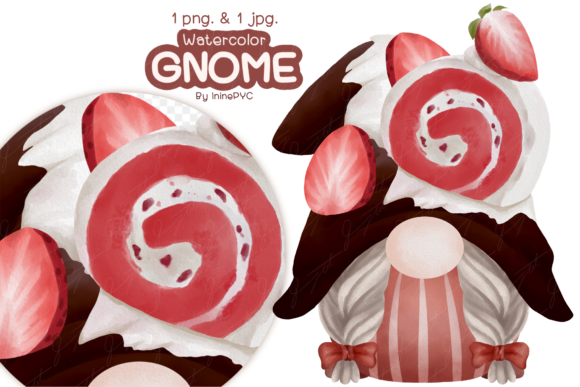 Download SWEETS GNOME Watercolor - Gnome watercolor Collection