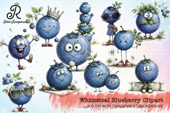 Download Whimsical Blueberry Clipart - Blueberry clipart Collection
