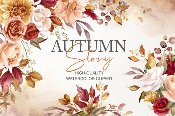 Download Autumn Flowers Watercolor Clipart PNG - Flowers Collection