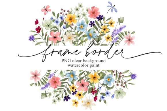 Download Flowers Frame Border Banner, Digital PNG - Flowers Collection