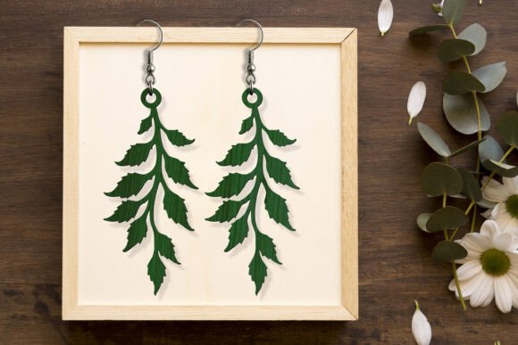 Download Laser Cut Flowers Leaves Earring SVG - Flowers Collection